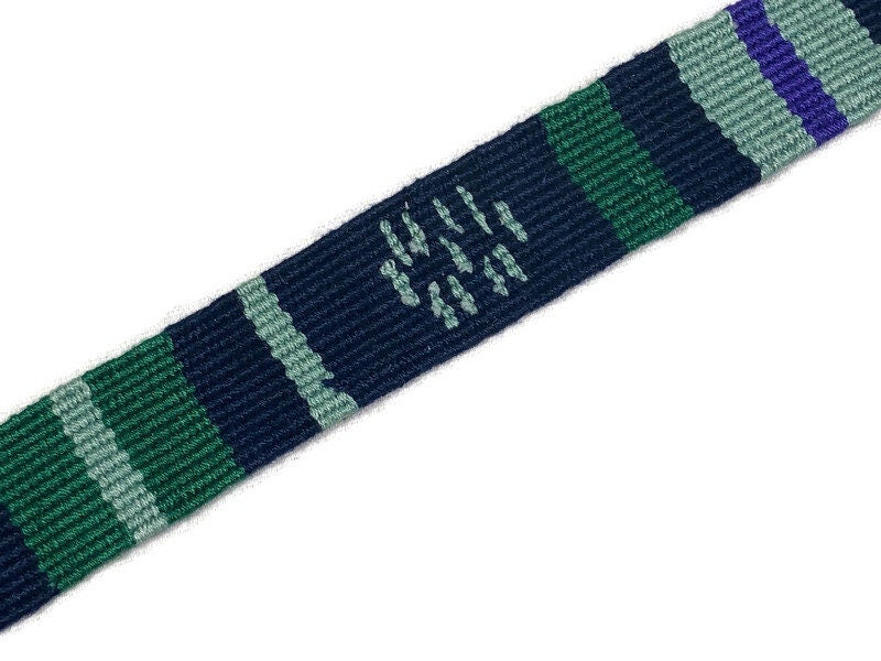 Hand Woven 1 Inch Wide Guatemalan Belt, Purse Strap, Sash Sold by the YARD. Cotton Mayan Toto Belt Textile in Green, Purple, Navy Blue, Sage