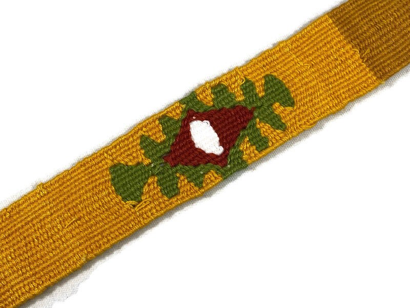 Hand Woven 1.25 Inch Wide Guatemalan Belt, Purse Strap, Sash, Trim Sold by the YARD. Cotton Mayan Toto Belt Yellow Starburst Assorted Colors
