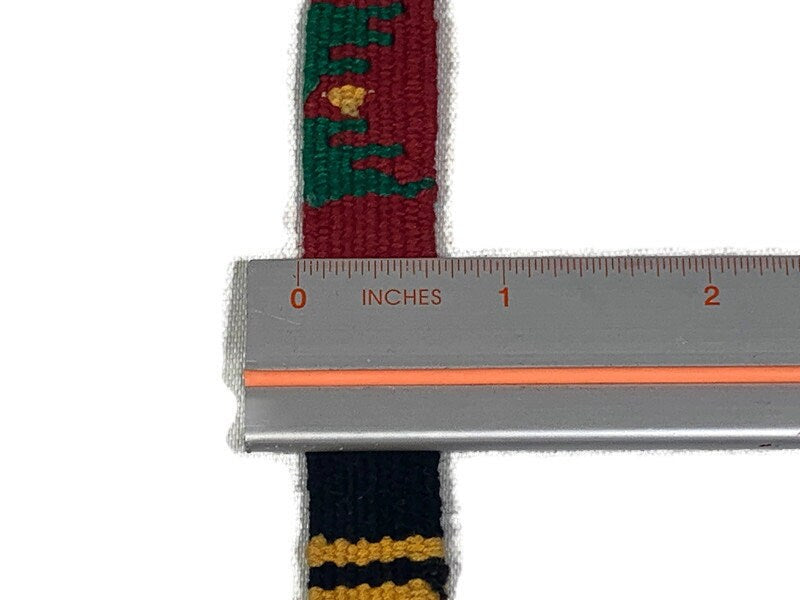 Hand Woven 1/2 Inch Wide Guatemalan Belt, Purse Strap, Sash by the YARD. Cotton Mayan Toto Belt Textile Rasta Colors Red/Green/Yellow/Black