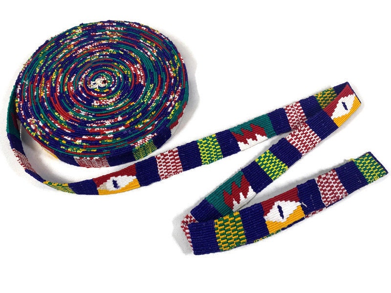 Hand Woven 1 inch Wide Guatemalan Belt, Purse Strap, Sash Sold by the YARD. Cotton Mayan Toto Belt Textile Purple/Red/Gold Extra Fancy Weave