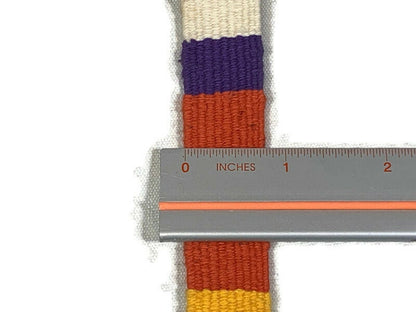 Hand Woven 3/4 Inch Wide Guatemalan Belt, Purse Strap, Sash Sold by the YARD. Cotton Mayan Toto Belt Textile in Assorted Color Mini Blocks