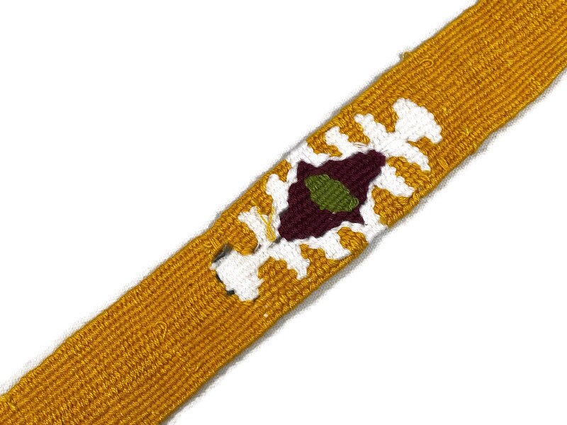 Hand Woven 1.25 Inch Wide Guatemalan Belt, Purse Strap, Sash, Trim Sold by the YARD. Cotton Mayan Toto Belt Yellow Starburst Assorted Colors