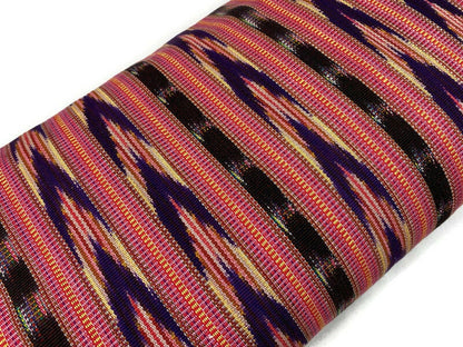 Guatemalan Handwoven Heavy Woven Bright Pink, Purple, Yellow Ikat