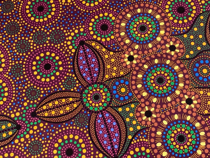 Australian Aboriginal Spirit Place Burgundy