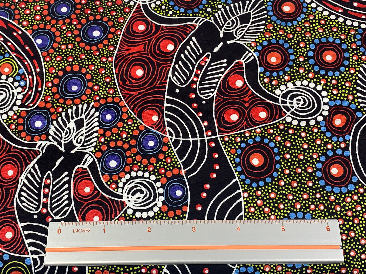 Australian Aboriginal Dancing Spirit Red