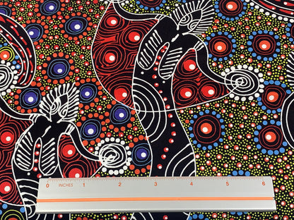 Australian Aboriginal Dancing Spirit Red