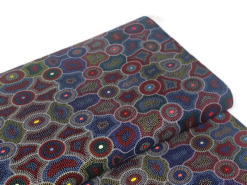 Australian Aboriginal Acuna Dreaming Red