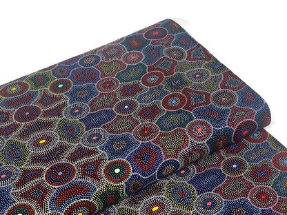 Australian Aboriginal Acuna Dreaming Red