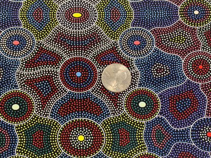 Australian Aboriginal Acuna Dreaming Red