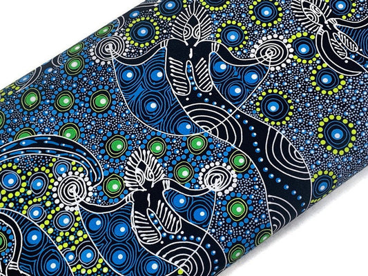 Australian Aboriginal Dancing Spirit Blue