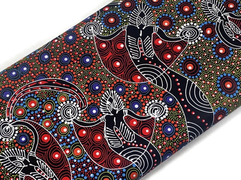 Australian Aboriginal Dancing Spirit Red