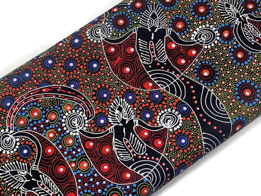Australian Aboriginal Dancing Spirit Red