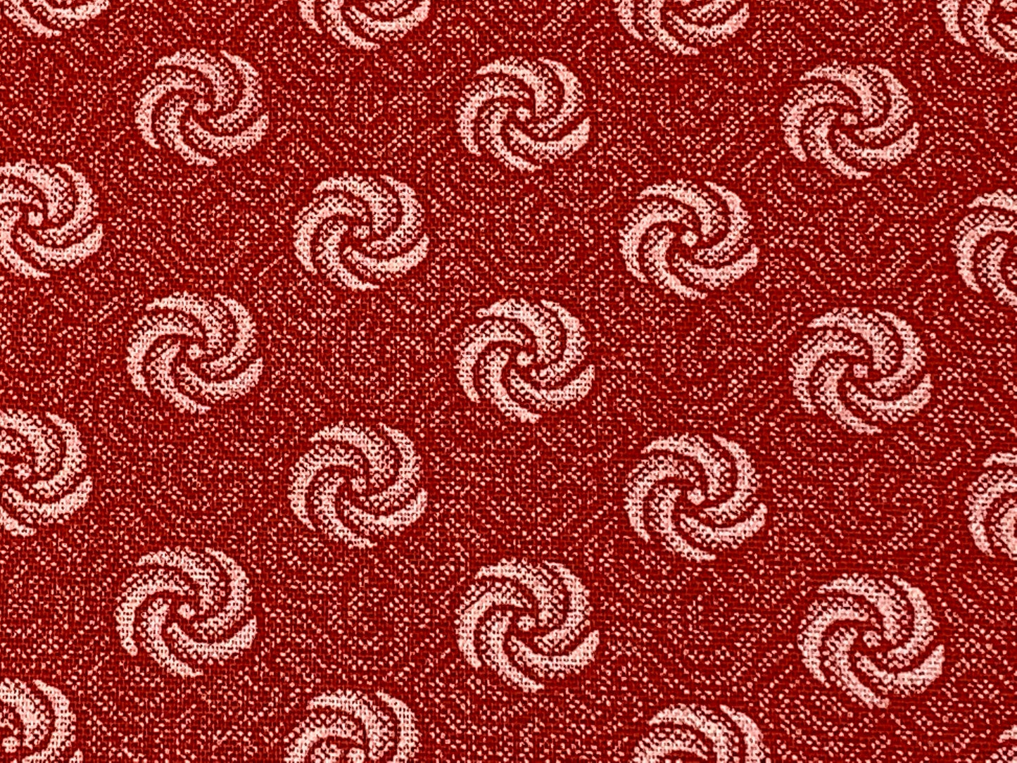 South African Shweshwe Fabric by the YARD. DaGama Three Cats Red Rosettes. 100% Cotton Print Fabric for Quilting, Apparel, and Home Décor
