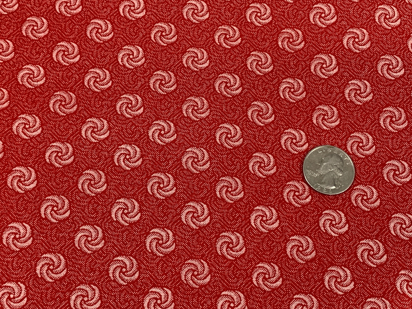 South African Shweshwe Fabric by the YARD. DaGama Three Cats Red Rosettes. 100% Cotton Print Fabric for Quilting, Apparel, and Home Décor