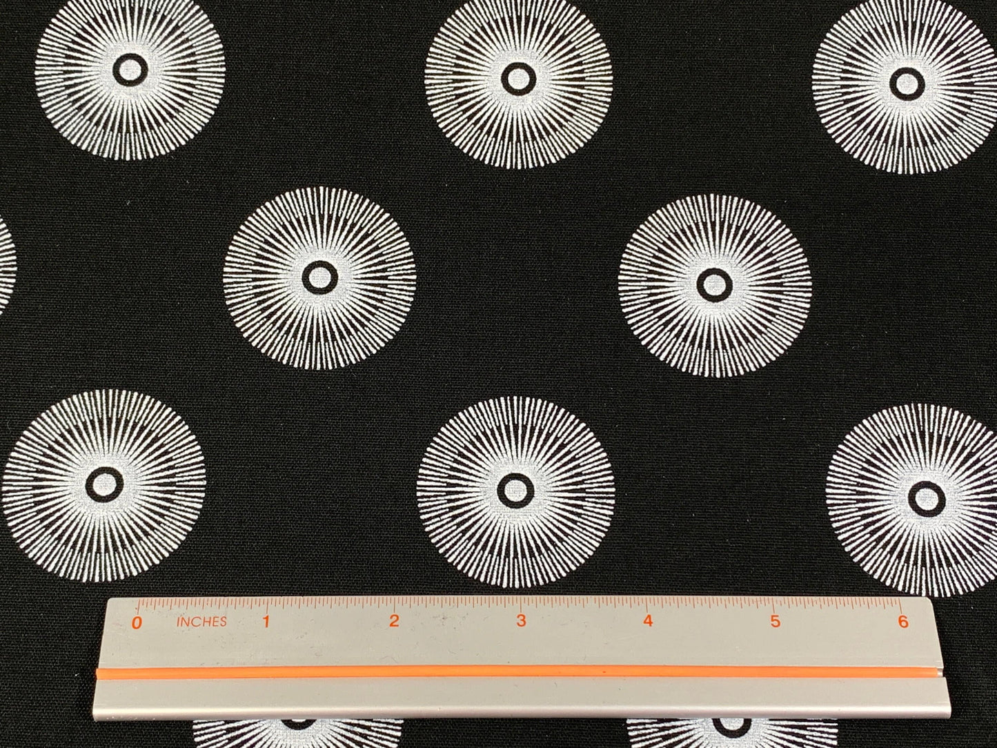South African Shweshwe Fabric by the YARD. DaGama 3 Cats Black & White Ferris Wheels. 100% Cotton Fabric for Quilts, Apparel, Home Decor