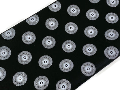 South African Shweshwe Fabric by the YARD. DaGama 3 Cats Black & White Ferris Wheels. 100% Cotton Fabric for Quilts, Apparel, Home Decor