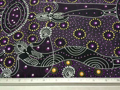 Australian Aboriginal Dancing Spirit Purple